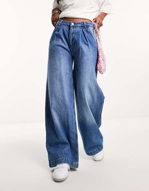 Wide leg 2025 pleated jeans