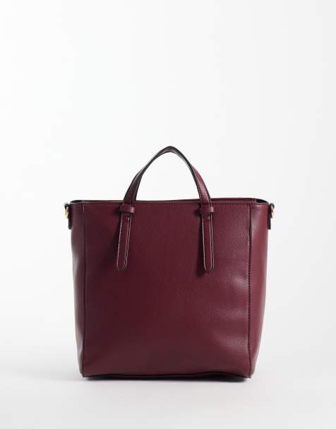 ASOS DESIGN plecak typu tote w kolorze burgundowym - view 1
