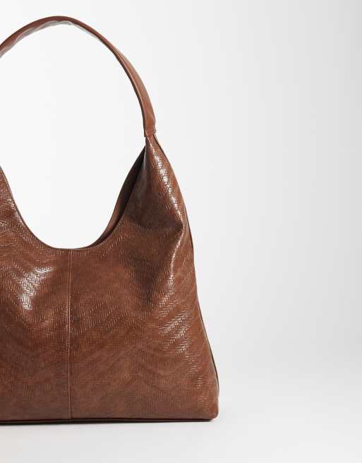 ASOS DESIGN – Plecionkowa torba typu tote w kolorze czekoladowym, 4 z 4