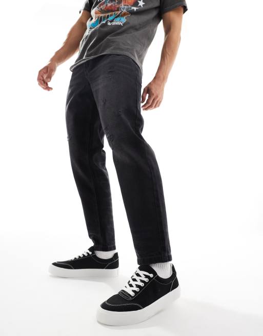 Asos black plimsolls sales
