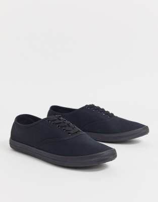 asos black plimsolls