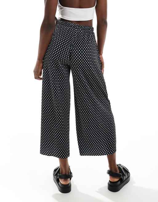 ASOS DESIGN – Plisowane szerokie kuloty w groszki, 4 z 5