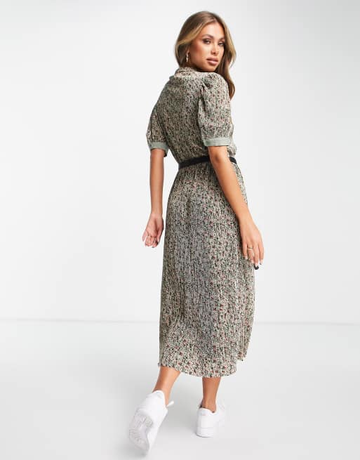 Asos button through outlet midi dress