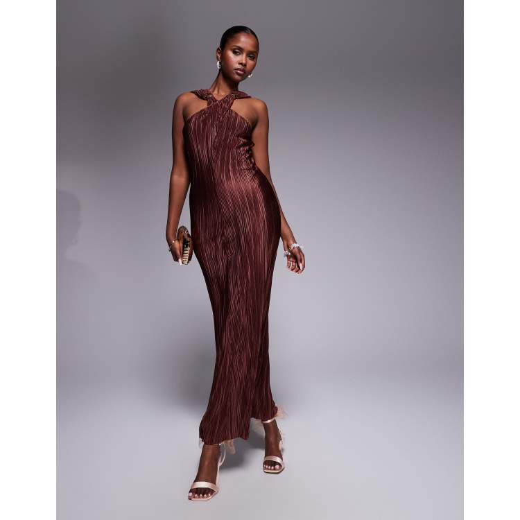 brown 1940s dress Armelle Maxi Dress main image 0