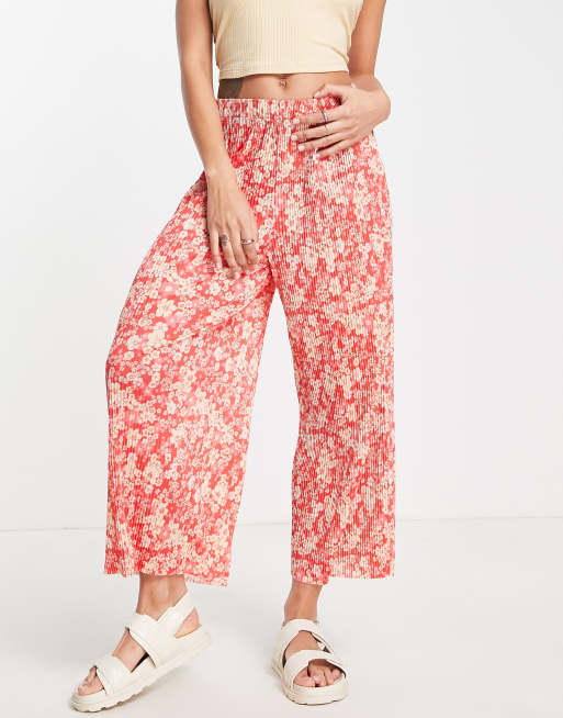 ASOS DESIGN plisse culotte pants