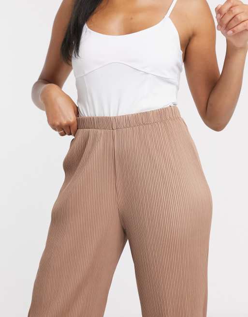 ASOS DESIGN plisse culotte trousers