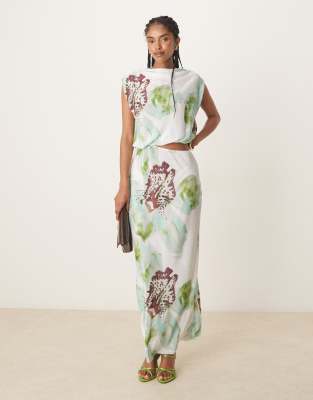 Asos Design Plisse Cutout Detail Maxi Dress