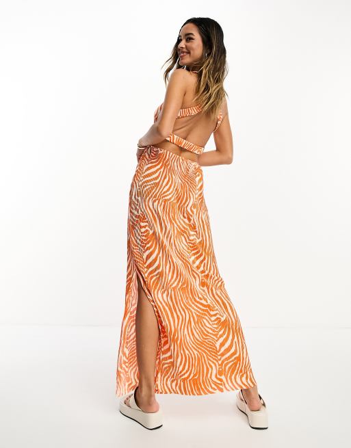 Orange zebra hot sale dress