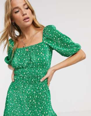 green maxi summer dress