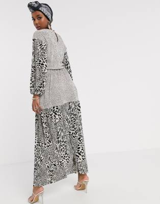 blouson sleeve maxi dress