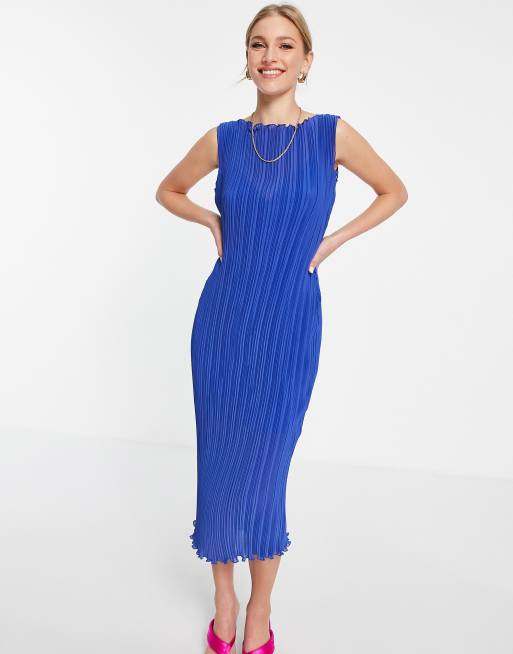 Asos plisse 2025 midi dress