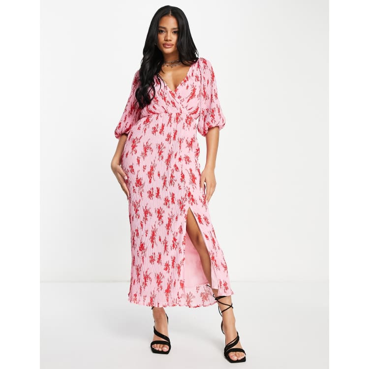 Asos pink shop and red dress