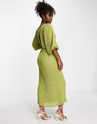 asos green plisse dress Yuna Sky (pre order) – KAI