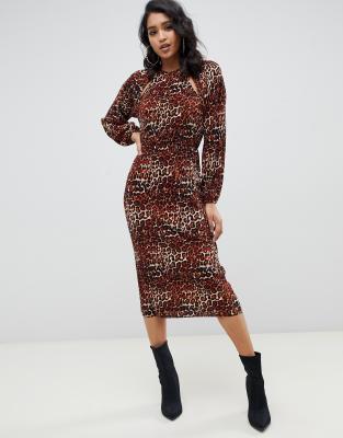 asos plisse midi dress