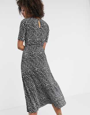 asos black and white dress