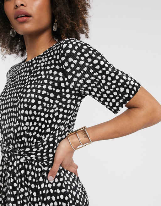 Asos black and store white spotty dress