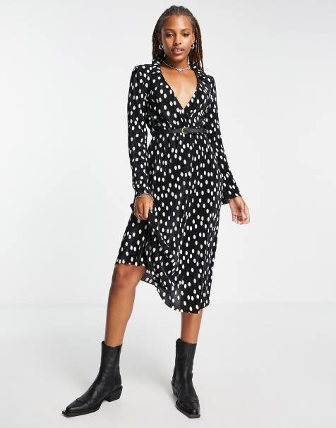 Polka Dot Sleeveless Pleated Shoulder Tunic Shirt