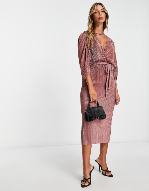 Asos midi cheap wrap dress