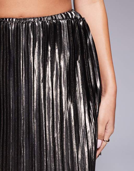 Metallic pleated skirt asos best sale