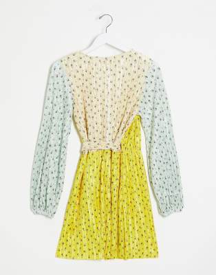 asos yellow wrap dress