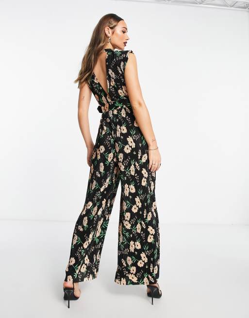 Floral Dressed Up Black Floral Print Midi Dress