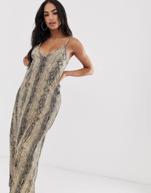 Snake print store dress asos