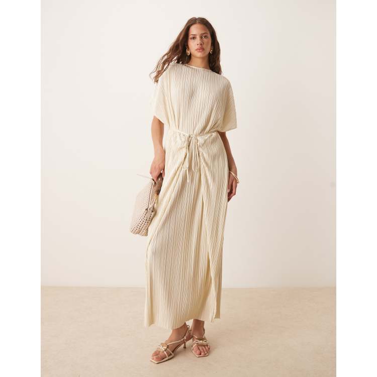chinese dress ladies Edel Short Sleeve Maxi Dress - White main image 1