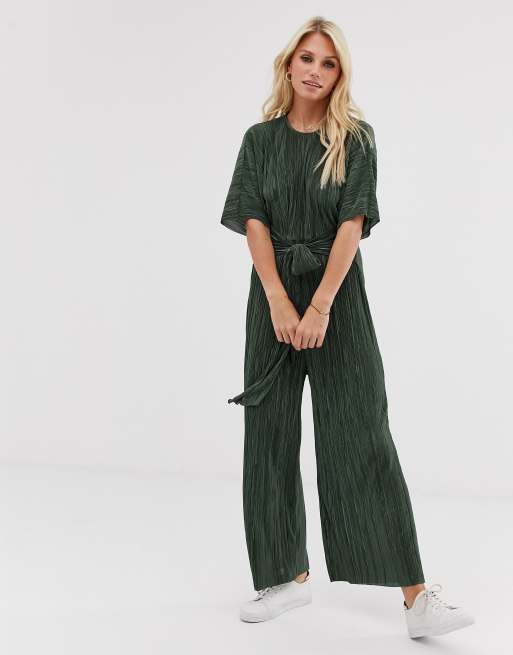 TIE FRONT CULOTTE JUMPSUIT