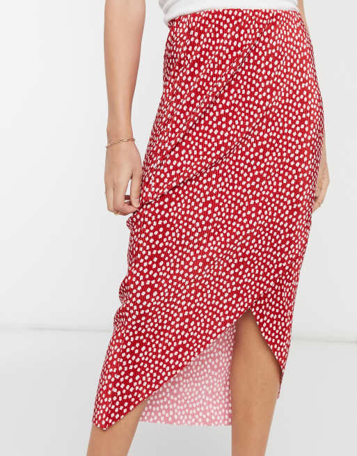 Asos polka dot midi skirt best sale