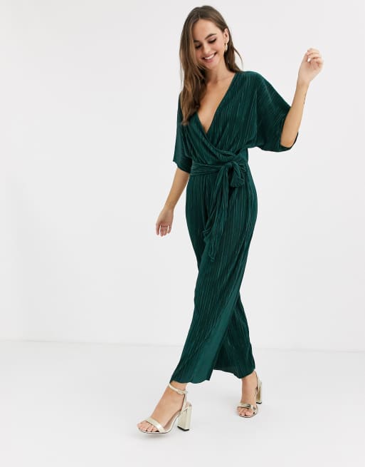 Wrap store tie jumpsuit