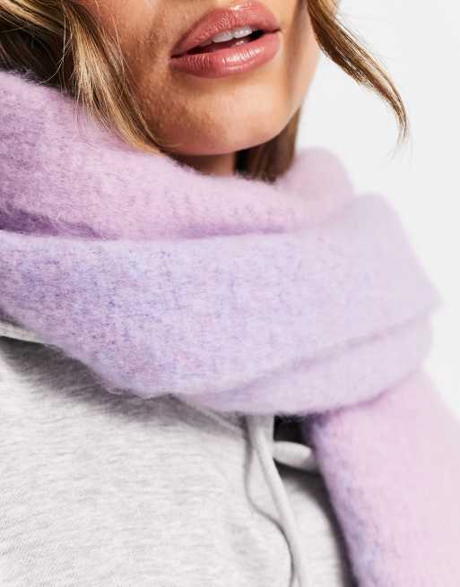 ASOS DESIGN - Pluizige sjaal met kwastjes in roze mix , 3 van 4