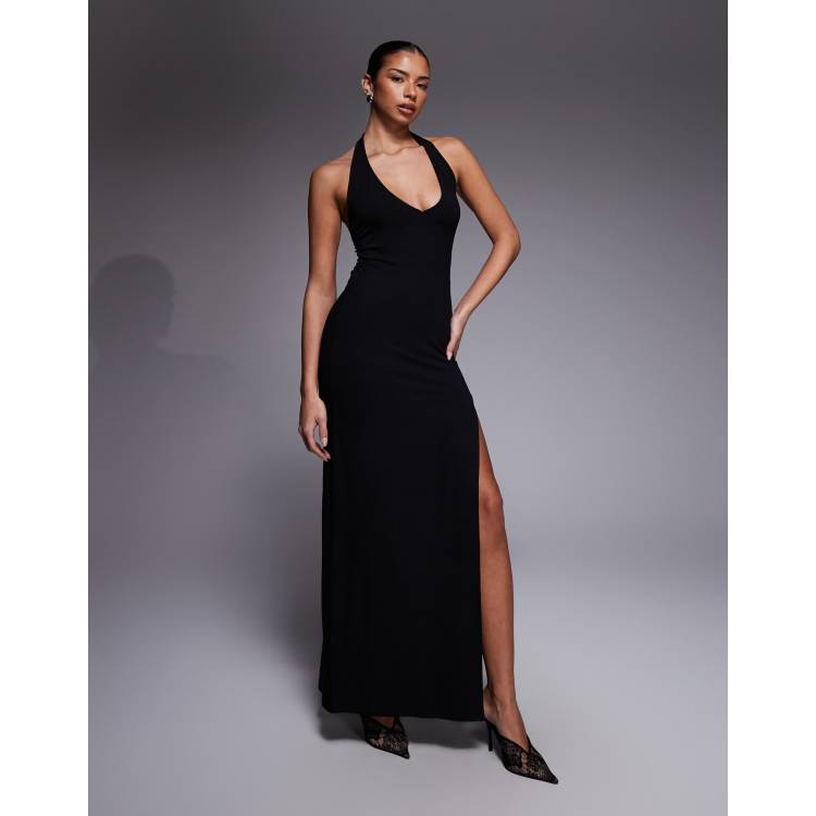 love potion black lace halter maxi dress Black Lace Halter Maxi Dress Black / 8 main image 0