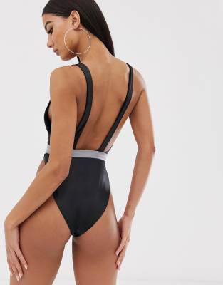 asos black swimwear