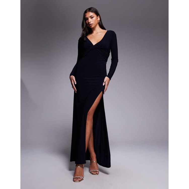 chinese dress ladies Final Sale Plus Size Puffy Sleeve Front Tie Cut Out Tiered Maxi Dress   Chic And Curvy