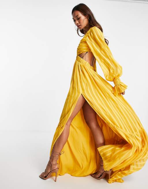 Asos mustard yellow outlet dress