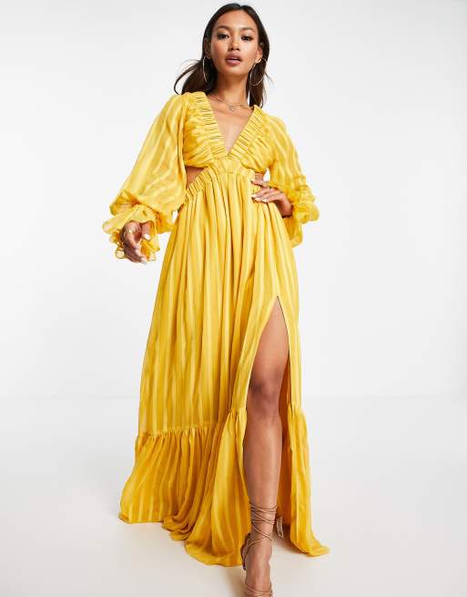 Plunge sales maxi dress