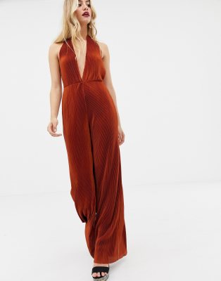 plisse jumpsuit asos