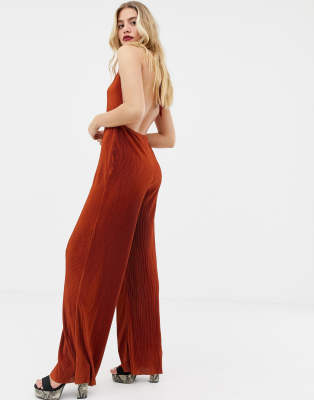 plisse jumpsuit asos