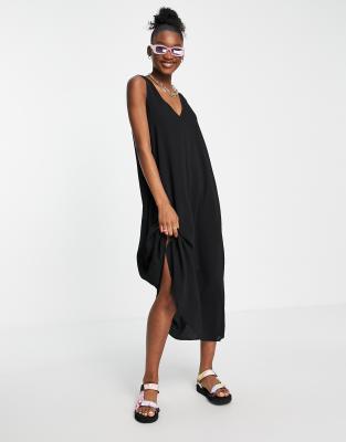 open lace back dress Rent ASOS DESIGN Pleat Plunge Neck Midi Dress With Elasticated Straps And  Back In Apple Green