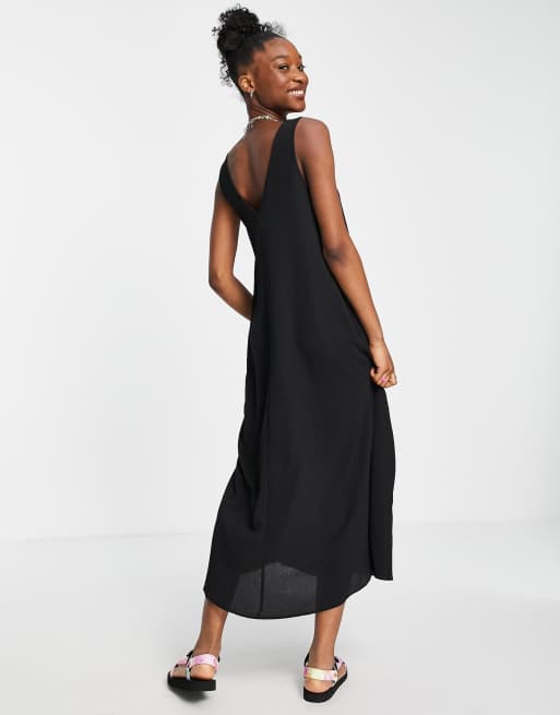 Black maxi best sale dress asos