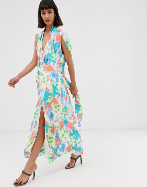 Topshop paradise plunge 2025 maxi dress