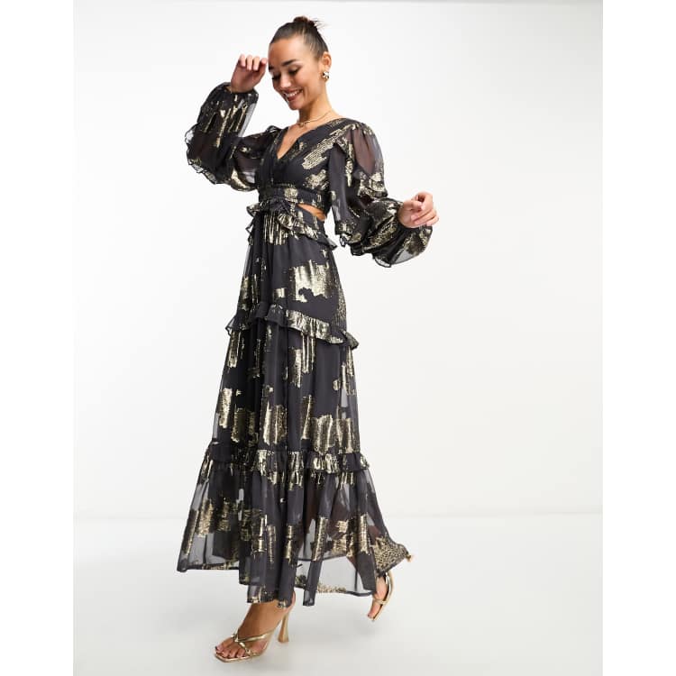 L’Or　Design Pin tuck Tiered Dress L'Or Design Pin tuck Tiered Dress