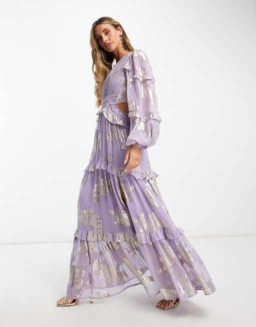 Asos lilac shop maxi dress