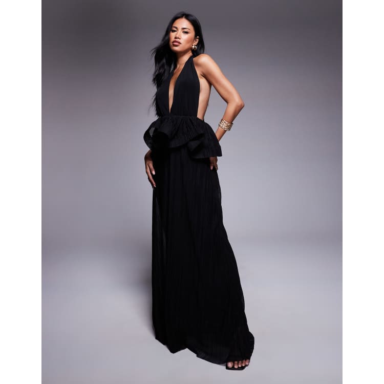ANDRÉSD pinstripe peplum setup dress Via Pinstripe Dress - ONFEMME By Lindsey's Kloset