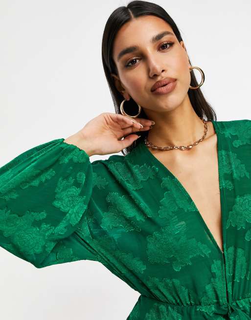 Asos green 2024 mini dress