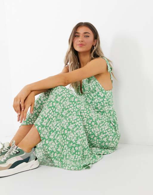 Asos green ditsy on sale dress