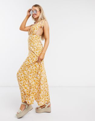 asos mustard dress