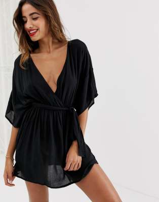 black beach cover up dress