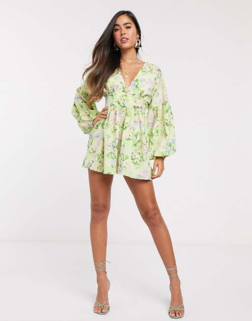 Asos floral playsuit clearance