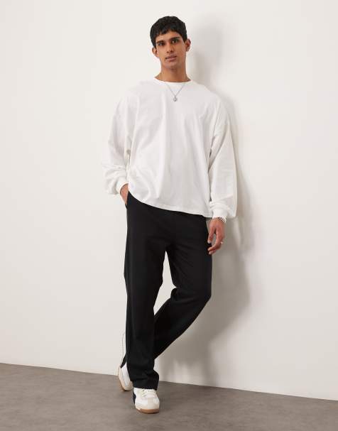 ASOS DESIGN PLUS – Beżowy T-shirt oversize z długim rękawem - view 1
